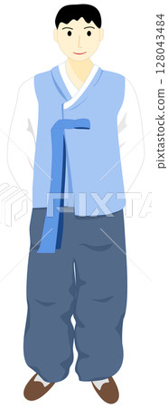 hanbok, vintage, man 128043484
