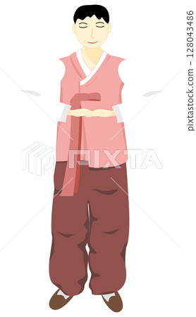 hanbok, vintage, man 128043486