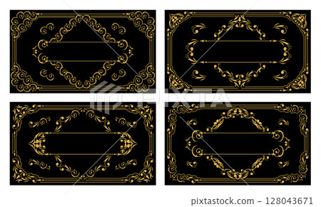 Antique vintage frame decorative frame 128043671