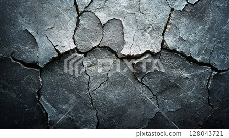 Cracked Earthy Clay Surface with Abstract Texture and Peaceful Vibes Cracked Earthy Clay Surface with Abstract Texture and Peaceful Vibes 128043721