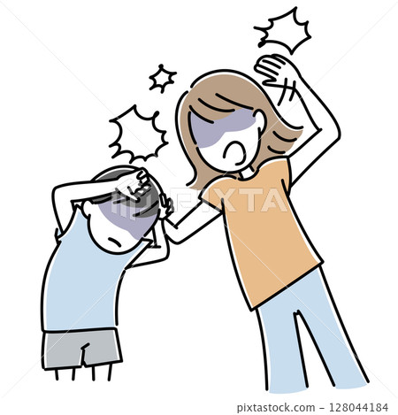 母親虐待孩子的例子 128044184