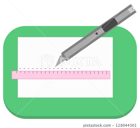 ruler, arts and crafts, cutter 128044301