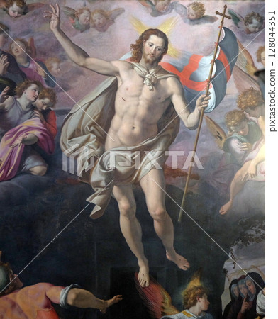 Resurrection of Christ by Santi di Tito, Basilica of Santa Croce (Basilica of the Holy Cross) in Florence, Italy Resurrection of Christ by Santi di Tito, Basilica of Santa Croce (Basilica of the Holy Cross) in Florence, Italy 128044351