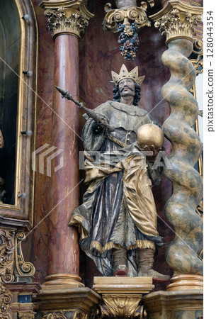 Saint Stephen of Hungary, main altar in the church of Saint Leonard of Noblac in Kotari, Croatia Saint Stephen of Hungary, main altar in the church of Saint Leonard of Noblac in Kotari, Croatia 128044354