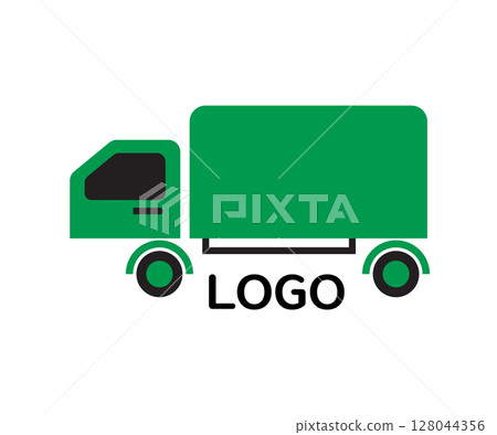 Truck icon and logo for delivery, transportation, cargo and shipping. Logistic concept Truck icon and logo for delivery, transportation, cargo and shipping. Logistic concept 128044356