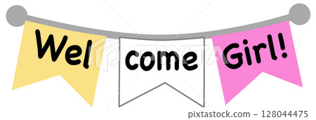 Printable Welcome Baby Decorations, Gender Reveal Party Flags Printable Welcome Baby Decorations, Gender Reveal Party Flags 128044475