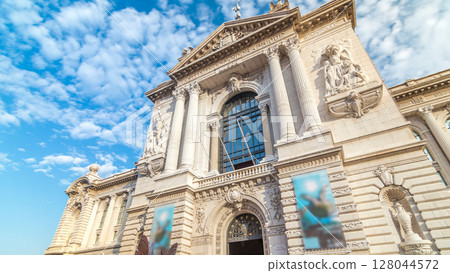 View of the Oceanographic Museum in Monaco timelapse hyperlapse View of the Oceanographic Museum in Monaco timelapse hyperlapse 128044572