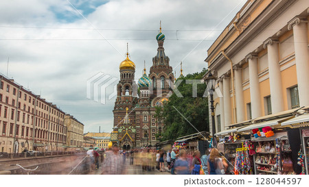 Church of the Savior on Spilled Blood timelapse hyperlapse. 128044597
