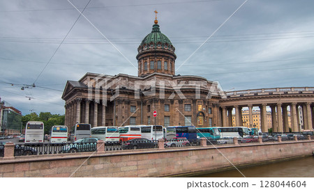 Kazan Cathedral or Kazanskiy Kafedralniy Sobor timelapse hyperlapse in Saint Petersburg Kazan Cathedral or Kazanskiy Kafedralniy Sobor timelapse hyperlapse in Saint Petersburg 128044604