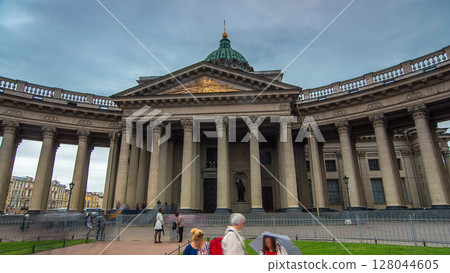 Kazan Cathedral or Kazanskiy Kafedralniy Sobor timelapse hyperlapse in Saint Petersburg Kazan Cathedral or Kazanskiy Kafedralniy Sobor timelapse hyperlapse in Saint Petersburg 128044605