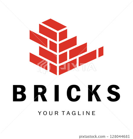 creative brick logo designs for buildings, architectural buildings, civil engineering, building materials shops creative brick logo designs for buildings, architectural buildings, civil engineering, building materials shops 128044681