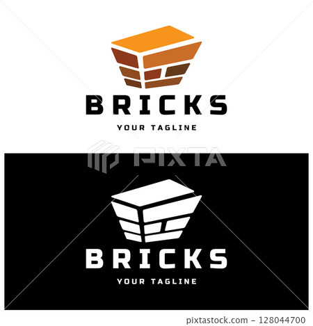 creative brick logo designs for buildings, architectural buildings, civil engineering, building materials shops creative brick logo designs for buildings, architectural buildings, civil engineering, building materials shops 128044700