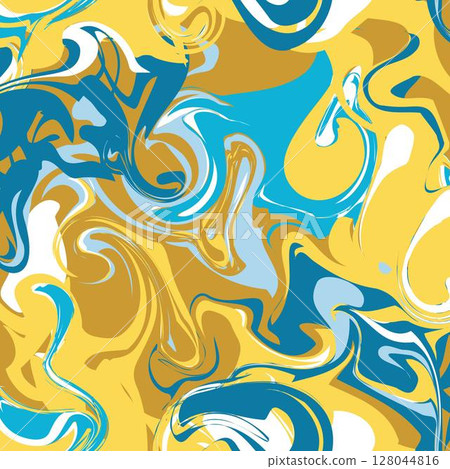 Colorful and bright summer marble seamless pattern. Stylish and refreshing vector illustration background material. Colorful and bright summer marble seamless pattern. Stylish and refreshing vector illustration background material. 128044816