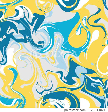 色彩繽紛、明亮的夏日大理石無縫圖案。時尚清新的向量插圖背景素材。 色彩繽紛、明亮的夏日大理石無縫圖案。時尚清新的向量插圖背景素材。 128044821