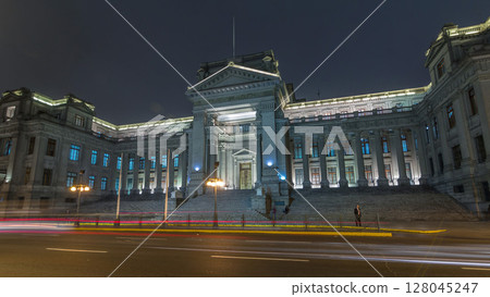 The Palace of Justice of Lima night timelapse hyperlapse. Peru The Palace of Justice of Lima night timelapse hyperlapse. Peru 128045247