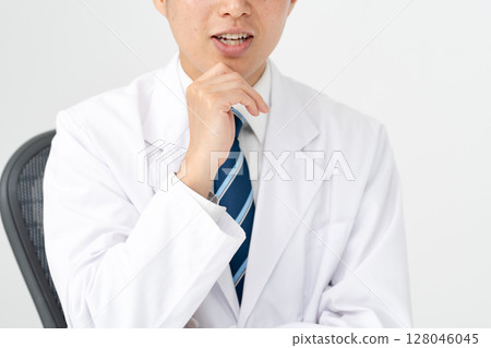 Male in white coat, medical, hand Male in white coat, medical, hand 128046045