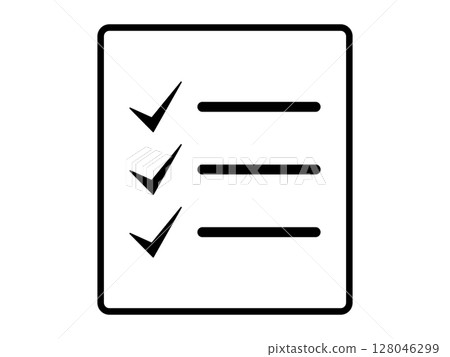 Checklist icon monotone Checklist icon monotone 128046299