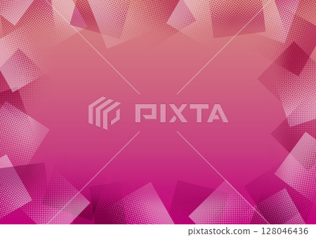 粉紅色、紫色和白色的漸層方形圖案框架 128046436