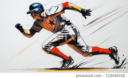Baseball illustration Baseball illustration 128046508
