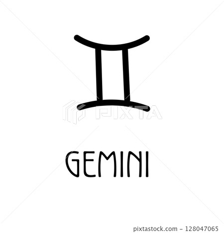 Gemini zodiac symbol black minimal astrology icon Gemini zodiac symbol black minimal astrology icon 128047065