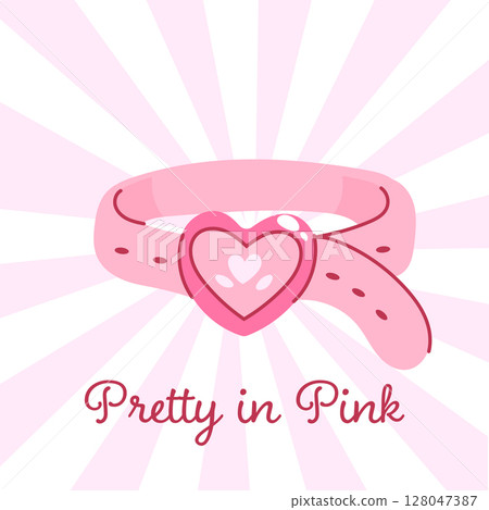 Pretty in Pink Greeting Card Heart Belt Pretty in Pink Greeting Card Heart Belt 128047387
