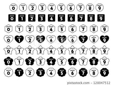 number, numeral, icon 128047512