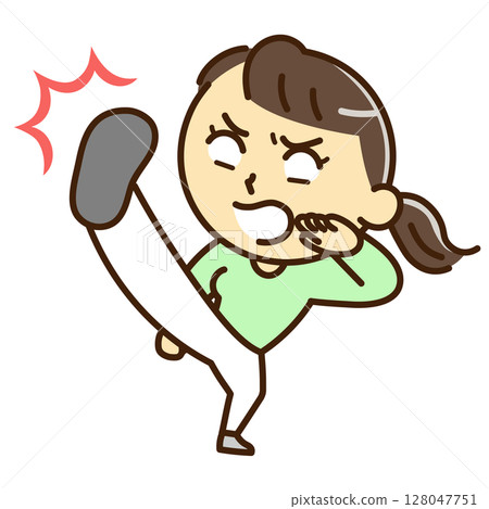 Kicking woman 2 128047751