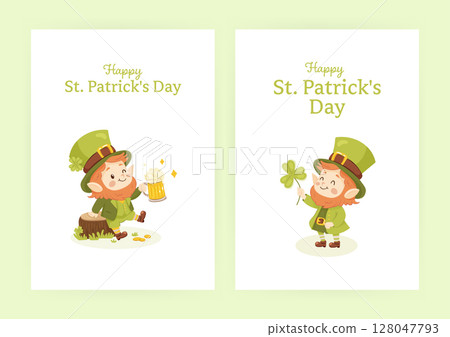 St. patricks day. Set of banners, Posters postcards, different formats and sizes. 128047793