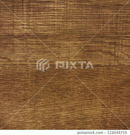 A square background image of an old plank of lumber with a slightly rough brown grain 128048738