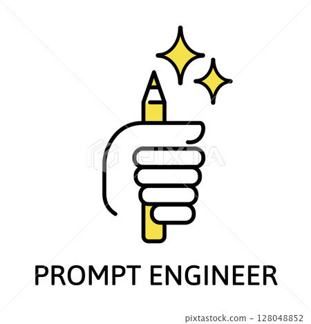 Prompt engineer simple icon, vector Prompt engineer simple icon, vector 128048852