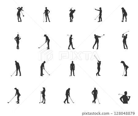 Golf player silhouettes, Golf Player SVG cut files, Golfer silhouette, Golf player playing silhouette Golf player silhouettes, Golf Player SVG cut files, Golfer silhouette, Golf player playing silhouette 128048879