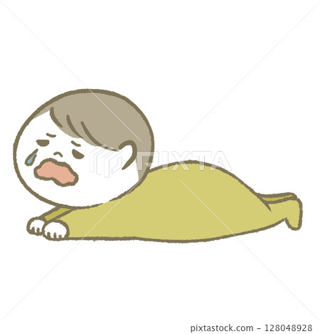 Crying baby light blue 128048928