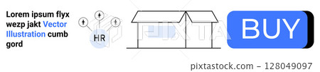 HR icon, storefront sketch, BUY button, and dummy text for placeholder content. Ideal for e-commerce, HR, storefronts, business mockups, UIUX design, landing pages, and marketing demos. Landing page HR icon, storefront sketch, BUY button, and dummy text for placeholder content. Ideal for e-commerce, HR, storefronts, business mockups, UIUX design, landing pages, and marketing demos. Landing page 128049097