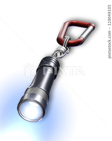 迷你燈（黑色） 手電筒 LED燈 迷你閃光燈 白色背景 128049105