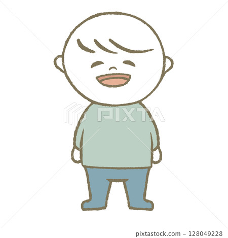 Happy child, light blue Happy child, light blue 128049228