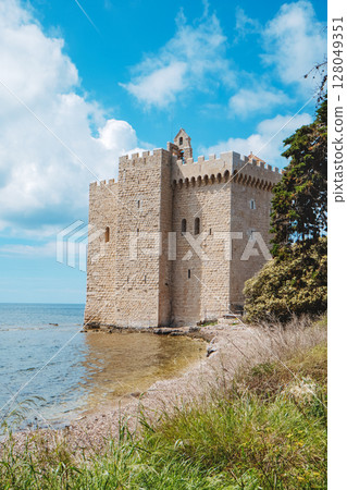 fortified monastery of Abbey Lerins, France fortified monastery of Abbey Lerins, France 128049351