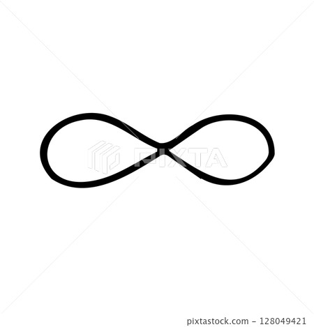 Vector hand drawn sketch eternal endless sign 128049421