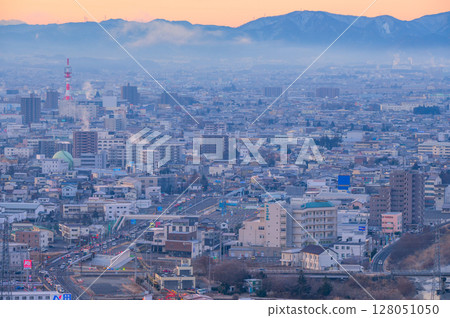 Matsumoto city at dawn 128051050