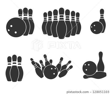 Bowling pins silhouette, Bowling ball silhouette, Bowling Kegel SVG Bowling pins silhouette, Bowling ball silhouette, Bowling Kegel SVG 128051103