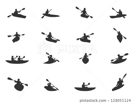 Kayak silhouettes, Canoe silhouette, Woman kayaking silhouette, Kayaking silhouette, Kayak SVG, Kayak vector set Kayak silhouettes, Canoe silhouette, Woman kayaking silhouette, Kayaking silhouette, Kayak SVG, Kayak vector set 128051124