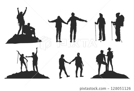 Couple hiker in mountain silhouettes, Couple hiking silhouette, Backpacker silhouettes, Hiker in mountain svg, Adventure silhouette, Hiking together silhouette Couple hiker in mountain silhouettes, Couple hiking silhouette, Backpacker silhouettes, Hiker in mountain svg, Adventure silhouette, Hiking together silhouette 128051126