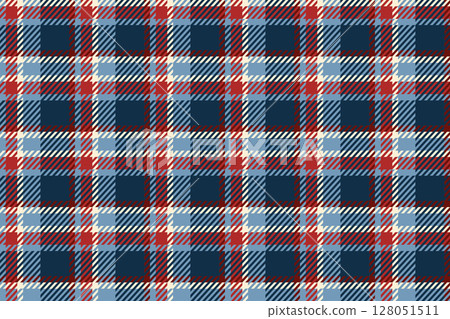 tartan seamless pattern plaid background vector fabric texture red and blue colors illustration gingham textile 128051511