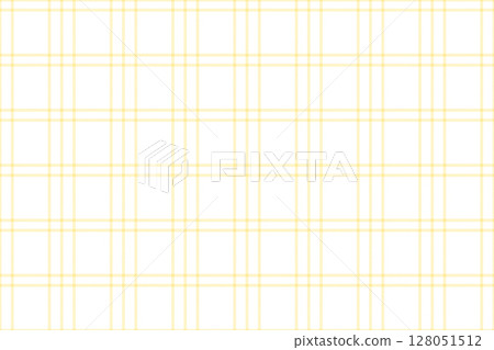 plaid background check fabric texture, vector yellow and white colors tartan seamless pattern illustration textile 128051512
