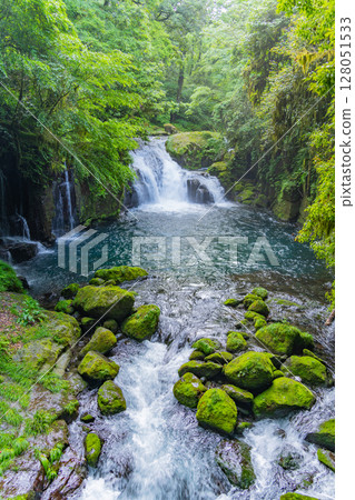 (Kumamoto Prefecture) Kikuchi Valley, Tengu Falls and Ryugabuchi 128051533