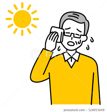 老人中暑 128051649