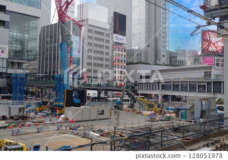 澀谷站風景澀谷城市發展興建建築重建 128051978