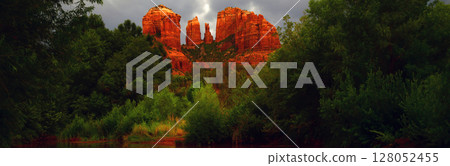 Panorama Red Rock Country surrounding Sedona Arizona Panorama Red Rock Country surrounding Sedona Arizona 128052455