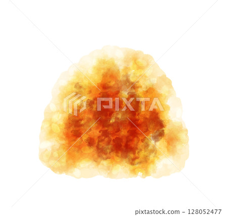 烤飯糰水彩畫 128052477