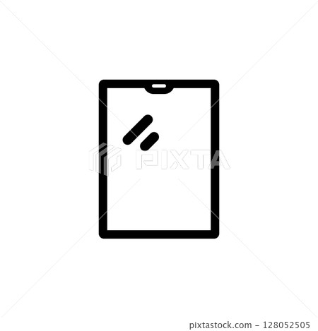 Smartphone, Touchscreen Mobile Phone Solid Flat Vector Icon Isolated on White Background Smartphone, Touchscreen Mobile Phone Solid Flat Vector Icon Isolated on White Background 128052505