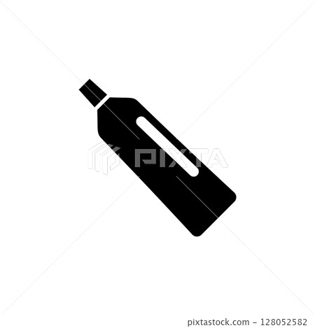Toothpaste Tube, Tooth Cream Container Solid Flat Vector Icon Isolated on White Background 128052582